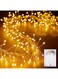 Pomefar Ramadan Decorations, 10Ft 100LED Firecracker Ramadan Lights, Waterproof Copper Wire Starry Lights for DIY Wreath Home Weeding Indoor Outdoor Decorations, Warm White