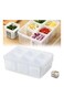 Set of 2 Fridge Organizer, Fruit Vegetable Storage Containers with Lid &amp; Colander for Kitchen  BPA-Free Plastic Fresh Keeper Set   for Salad Lettuce 6 Compartments in Each Box