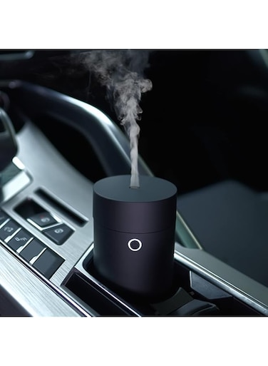 AoMck Car Diffuser for Essential Oils, Car Air Fresheners Fragrance Humidifiers, USB Powered Portable Cool Mist Ultrasonic Humidifiers for Car Home Office Bedroom (Plain Black)