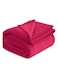 HOME&Acirc;&reg; 300 GSM Premium Plush Double Blanket for Bed, Sofa, Couch, Travel and Camping AC Blanket   220x230 cm   Red   SOLID FLANNEL