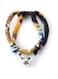 Necoichi Chirimen Hanabi Fireworks Cat Collar (Midnight Blue) with Bell Safety Breakaway Soft Lightweight for Cats Kitty Kitten Japanese Stylish Pattern, No.1 Seller in Japan