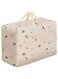 Clothing Storage Bags With Handle And Zipper, Travel Moving Bags For Clothes Storage Throw Pillows Quilts Waterproof Bag Beige 50*35*20cm