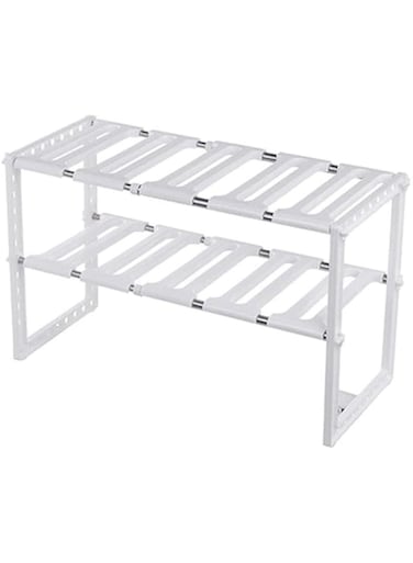 Dubai Gallery Kitchen Telescopic Storage Rack White 70X37.5X26Cm