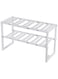 Dubai Gallery Kitchen Telescopic Storage Rack White 70X37.5X26Cm