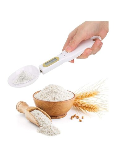 ALMEKAQUZ Digital LCD Measuring Spoon Scale Electronic Weighing Spoon Scale Household Kitchen Accessory 500g/0.1 Tool for Portioning Tea, Flour, Spices