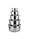 5-Piece Stainless Steel Cooking Pot with Lid