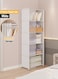 6 Layers Dustproof Wardrobe For Clothes Side Cabinets Household Bedroom Storage With Door Cover Simple Assembly Cabinet Hanging Rental Room