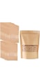 ECVV 20Pcs Kraft Bags with Transparent Window Multipurpose Stand Up Pouches Ziplock Seal Storage Bags for Small Business Family Packing (15X22cm)