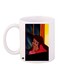 Cartoon Character Printed Coffee Mug White/Black/Brown