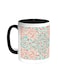 Arabic Letters Printed Coffee Mug Black/White 11ounce
