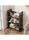 Nest 3 Tier Rolling Plastic Storage Rack with Wheels Durable Organizer for Kitchen Pantry Bathroom Office Compact Utility Cart for Fruits Snacks Toiletries and More