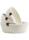THMINS Woven Storage Baskets,3 Piece for Organizing Rope, Storage Basket, Cotton Rope Storage, Durable Nursery Baskets, Organizer Bins, for Baby Toys, Cotton with Corn Skin Design,white