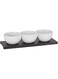 Harmony Mdf 3 Section Bowl With Tray White White