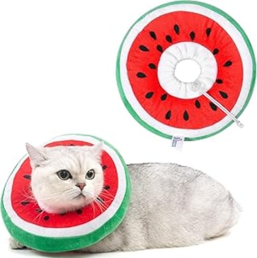 Lonimia Cat Cone Collar Soft, Cat Recovery Collar, Adjustable Drawstring Soft Comfortable Practical Cute Portable Cat Collar, Suitable for Kittens, Cats And Small Dogs