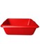 GAB Plastic, Rectangle Basin, Plastic Washbasin, Cleaning Accessory, Multipurpose Washing Sink, Medium Plastic Washbowl, Recycled Plastic, Sturdy and Durable. (Red)