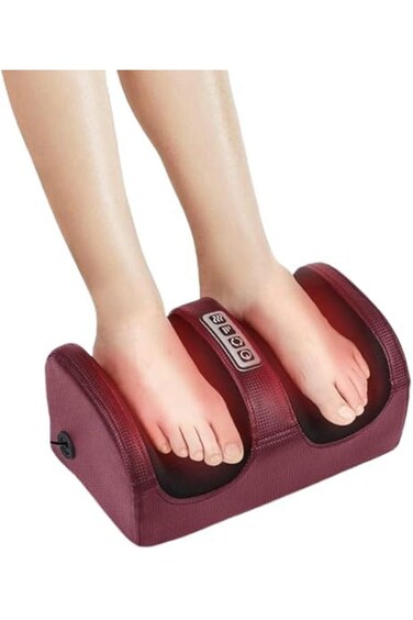 Mini Electric Foot, Legs and Calf Massager Machine &ndash; Deep Heat and Kneading Therapy for Pai