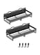 KASTWAVE Spice Rack for Refrigerator, 2 Pack Moveable Magnetic Shelf for Kitchen Organization, Storage, Kitchen, Washing Machine, Black Magnetic Shelves Fridge Rack