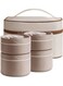 Stainless Steel Bento Box Adult Lunch Box, Portable Insulated Food Lunch Container Set with Thermal Lunch Box, 4 Separate Stackable Lunch Container for Adult Kids Men Women.
