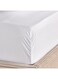 HOME Serene 2-Piece Twin Fitted Sheet Set - 300 TC 100% Cotton, White, 120x200cm + 25cm Deep Pocket, Soft &amp; Durable Bedding For Comfortable Sleep