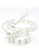 2 Pieces Dog Artificial Pearl Collars Leash Set 2 Rows Pet Imitated Pearl Necklace and Imitated Pearl Wire with Crystal Rhinestone Cat Imitated Pearl Neck Strap for Pet (White, XS)