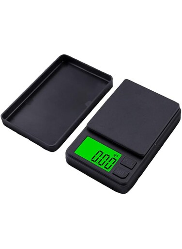 Lancoon Jewelry Weighing Scale 1000g x 0.01g Black Digital Travel Scale Mini Digital Scale Small Pocket Size Scale Traveling Scales Kitchen Scale Digital Mini Scale