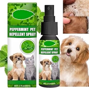 60ml Mite Exterminating Pet Cleaner, Flea &amp; Tick Spray Removes Dust Mites Pet Itch Relief Treatment Spray, Mite Treatment for Pet, Itch Remedies for Pet, Itchy Skin Relief, Pet Itchy Skin Treatment