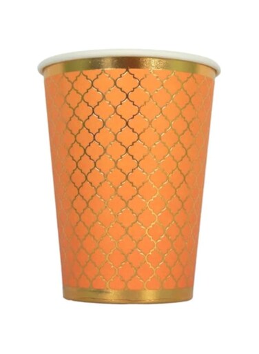 Peacock Supplies Prickly Pear Moroccan Party Cups 10-Pieces, Amber