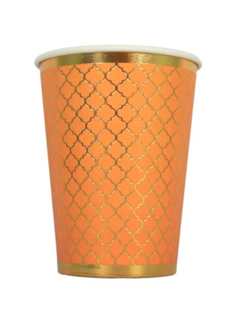 Peacock Supplies Prickly Pear Moroccan Party Cups 10-Pieces, Amber