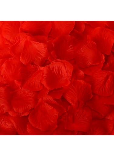 3000 Pcs Romantic Rose Petals, KUTONTECH Reusable Artificial Fake Red Silk Rose Petals, Love-Filled Flower Petals Decorative for Wedding, Birthday Party, Valentine&rsquo;s day Decorations, Rose-red.