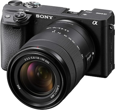 Sony Alpha A6400 Mirrorless Camera With 18-135mm Lens Kit, 24.2 Mega Pixel Compact Aps-C Interchangeable Lens Digital Camera With Real-Time Eye Auto Focus, 4K Video &amp; Flip Up Touchscreen, Ilce-6400M