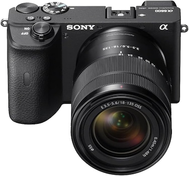 Sony Alpha 6600 Mirrorless APS C Camera With 18 135 mm Zoom Lens and 0.02 sec. Fast AF, Real Time Eye AF For Human And Animal, 5 Axis In Body Optical Image Stabilisation, 4K HDR HLG, Black, ILCE-6600M