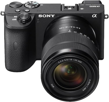 Sony Alpha 6600 Mirrorless APS C Camera With 18 135 mm Zoom Lens And 0.02 sec. Fast AF, Real Time Eye AF For Human And Animal, 5 Axis In Body Optical Image Stabilisation, 4K HDR HLG, Black, ILCE-6600M