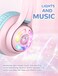 iClever Bluetooth Kids Headphones, BTH13 Cat Ear LED Light Up Kids Wireless Headphones, 50H Playtime, 74/85dBA Volume Limiting Children Headphones with Microphone Over Ear for School/Tablet/PC
