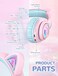 iClever Bluetooth Kids Headphones, BTH13 Cat Ear LED Light Up Kids Wireless Headphones, 50H Playtime, 74/85dBA Volume Limiting Children Headphones with Microphone Over Ear for School/Tablet/PC
