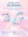iClever Bluetooth Kids Headphones, BTH13 Cat Ear LED Light Up Kids Wireless Headphones, 50H Playtime, 74/85dBA Volume Limiting Children Headphones with Microphone Over Ear for School/Tablet/PC
