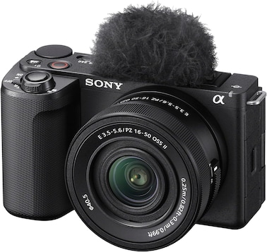 Sony's Alpha ZV-E10 II Kit, Body + Lens, APS-C interchangeable-lens vlog camera, With 16-50 mm Lens, 26.0 MP, Exmor CMOS Sensor, Black, UAE Model
