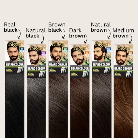 Bigen Men&#39;s Beard Color - Medium Brown B105   Ammonia-Free Beard Dye for a Natural Look, 102g Total