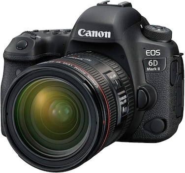 Canon EOS 6D Mark II With Ef 24-70Mm F/4L IS USM Lens Kit, Black - UAE Version