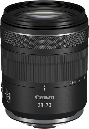 The Canon RF 28-70 mm F2.8 is STM is a standard zoom lens for cameras of the EOS R system with 5.5-level image stabiliser, weather protection in compact and lightweight design
