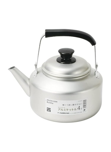 Pearl Metal HB-6439 Kettle 3L &ndash; Aluminum Kettle for Gas Stoves, Lightweight &amp; Durable Design