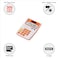 Casio MJ-12VCb-RG 300 Steps Check &amp; Correct Colourful Desktop Calculator (Orange)