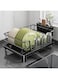 Single Layer Dish Drying Rack with 360&deg; Rotating Drain Spout, No Assembly Required, Sturdy Stainless Steel, Matte Finish, Cutlery Holder