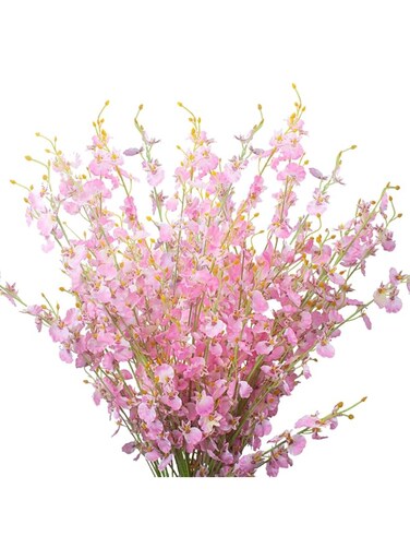 Grunyia Artificial Orchids Flowers, Silk Fake Faux Dancing Lady Orchids,10Pcs (Each 39&rdquo;),for Indoor Outdoor Wedding Home Office Party Hotel Yard Decoration(Pink)