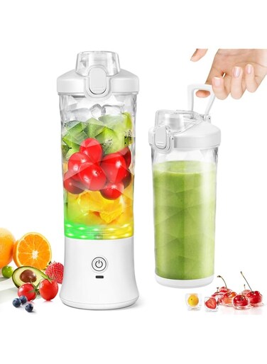 DoubleCare 20 Oz Portable Blender 600ML,4000mAh Electric Juicer for Shakes and Smoothies, 270W Motor Smoothie Blender with BPA-Free &amp; IP67 Waterproof, USB Fresh Juice Blender with 2 Mixing Modes