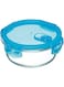 KITCHENCRAFT KCGLSSTOR06 Glass Storage Container with Vent, Round, 600ml, 15x7cm, Labelled
