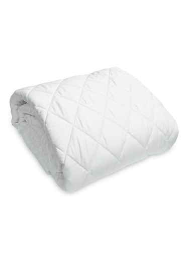 Linen Klub Quilted Mattress Protector Cotton Blend White 90x190cm