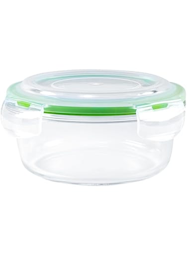 Royalford BRS Round Glass Airtight Container 400ML