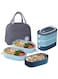 Stainless Steel Lunch Box for Kids,1900ML 3 Layer Meal Lunch Container Snack Box With Bag for Kids School and Adults - Leakproof - BPA Free - Microwave &amp; Dishwashing Safe Bento Box（Blue）