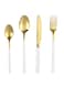 Stainless Steel Cutlery Set White/Gold 23centimeter