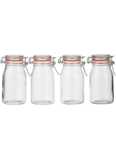 HARMONY TABLE TOP 4PCS GLASS BOTTLE WITH BUCKLE 175ML,